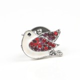 Brosa martisor pasare alba cu aripi rosii