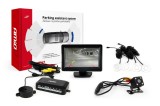 Set senzori de parcare AMiO TFT01 4,3 cu camera marsarier HD-315-LED, 4 senzori albi, display TFT 480 x 234, 12V, 40KHz, 0-2,5 m