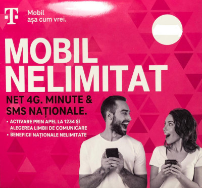 CARTELA TELEKOM NELIMITAT PENTRU 30 DE ZILE DE LA ACTIVARE foto