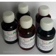 Pachet 5 culori x 100 ml Cerneala pentru cartuse CANON PGI-570 CLI-571