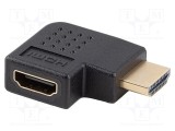 Adapter HDMI 2.0 LANBERG 270&deg; negru pentru 4K HDR UHD ARC