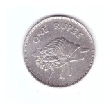 Moneda Seychelles 1 rupee 1982, stare buna, zgariata pe avers, curata