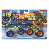 HOT WHEELS MONSTER TRUCK SET 2 MASINI TRI TO CRUSH ME SI PODIUM CRASHER SCARA 1 LA 64