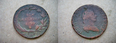 A654 I-1 KREUZER 1780 bronz moneda circulata Ardeal Imp. Austriac. foto