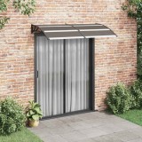 Copertina Usa/Fereastra vidaXL 200x100 cm, Policarbonat, Negru/Maro, Protectie Intemperii, Montaj Facil