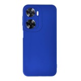 Husa silicon oppo a57s, soft matt, protectie camera foto, albastru