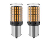 Set 2 becuri auto led BA15S 1156 PY21W, 144LED SMD, lumina galbena, semnalizare, BZRSH, IPF