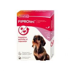 PIPETA ANTIPARAZITARA PENTRU CAINI FIPROTEC BEAPHAR S 2-10KG (3PIPx0.67ML CUT) foto