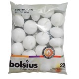 Pachet 20 Lumanari Pastila Plutitoare Ceara Alba 4.5h Bolsius LPA20 YGQ