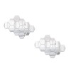 Set 4 Oglinzi Decorative Hexagonale Fagure, 16x32cm, Acril, Autocolante, Montare Usoara, Living, Dormitor, Baie, Birou
