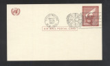 UN New York 1957 Airmail definitives Mi.59 Postcard unused FDC UN.256