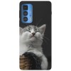 Husa compatibila cu Motorola Moto G22 model Smug cat, Silicon, TPU, Viceversa, Transparent, Carcasa