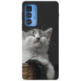 Husa compatibila cu Motorola Moto G22 model Smug cat, Silicon, TPU, Viceversa, Transparent, Carcasa