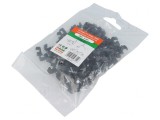 Suport negru pentru cablu plat 25 buc cu cui