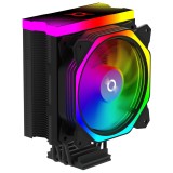 Cooler CPU AQIRYS Uranus Black, ARGB, 120mm, 200W TDP, Intel/AMD, 4 Heatpipe, PWM, Controller ARGB Inclus