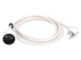 Prelungitor alimentare AS SCHWABE 2m 3G1,5mm2 16A PVC alb cod 850201