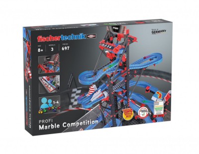 Kit constructie STEM Cursa cu bile metalice 697 piese Fischertechnik foto