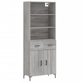 Cumpara ieftin Dulap inalt, gri sonoma, 69,5x34x180 cm, lemn compozit