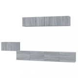 Cumpara ieftin Set dulapuri TV, 5 piese, gri sonoma, lemn prelucrat