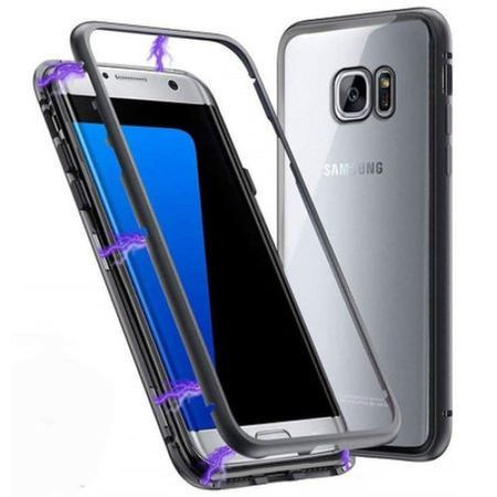 Husa metalica Samsung Galaxy S7 Edge Total Protect GloMax spate sticla ,folie