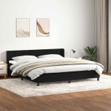 vidaXL Pat box spring cu saltea, negru, 180x210 cm, catifea 3318125