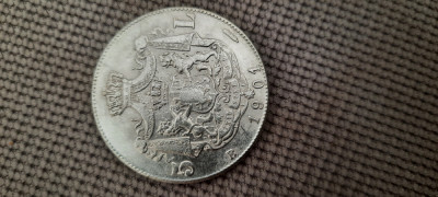 Moneda 5 lei 1901 argint replica foto