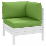 VidaXL Perne de paleți, 3 buc, melanj verde aprins, material textil