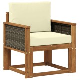 vidaXL Canapea Medie pentru Exterior Lemn Solid de Acacia natural 3438824