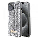 Husa pentru Apple iPhone 15, Guess, Sequin Script Metal, Argintie