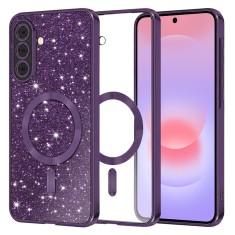 Husa premium pentru Samsung Galaxy A37 5G Asteroid GSM Luxury Glitter MagSafe, mov