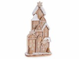 Cumpara ieftin Casuta Turta Dulce polirasina maro alba cm 16 x 6 x 31 H
