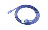 Cumpara ieftin Cablu Date si Incarcare USB la tip Lightning HOCO X65 Prime, 1 m, 2.4A, Albastru - RESIGILAT