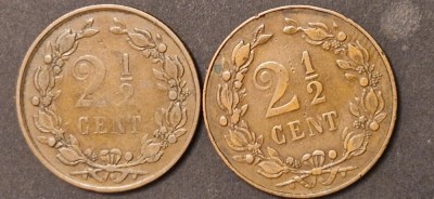 Olanda 2 1/2 CENT 1881 1898 Wilhemina foto
