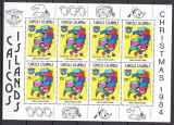 Caicos 1984 Disney Craciun MI 56-60 + bl.7 + kleib. MNH, Nestampilat