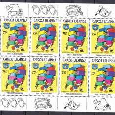 Caicos 1984 Disney Craciun MI 56-60 + bl.7 + kleib. MNH