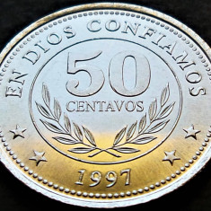 Moneda exotica 50 CENTAVOS - NICARAGUA, anul 1997 * cod 41 A = UNC