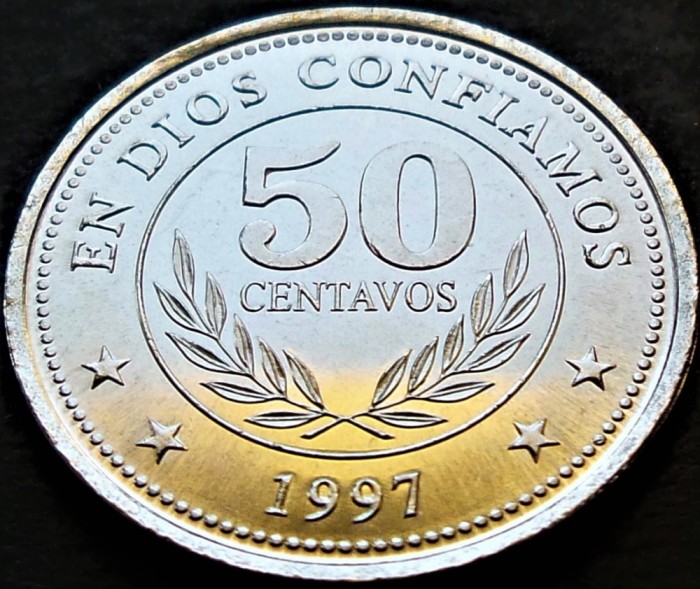 Moneda exotica 50 CENTAVOS - NICARAGUA, anul 1997 * cod 41 A = UNC
