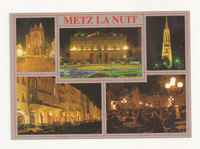 FR1 -Carte Postala - FRANTA- Metz la nuit, necirculata foto