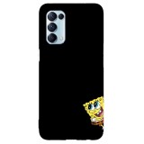 Husa compatibila cu Oppo A54 5G model Hi am Spongebob, Silicon, TPU, Viceversa, Transparent, Carcasa