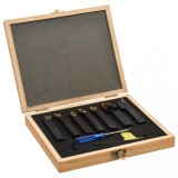 VidaXL Set unelte de strunjire indexabile, 12 piese, 12 x 12 mm, 80 mm