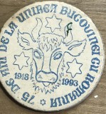 (H) Insigna 75 Ani de la Unirea Bucovinei cu Romania 1918-1993, Cap de Bour, Medalie Colectie Istorie