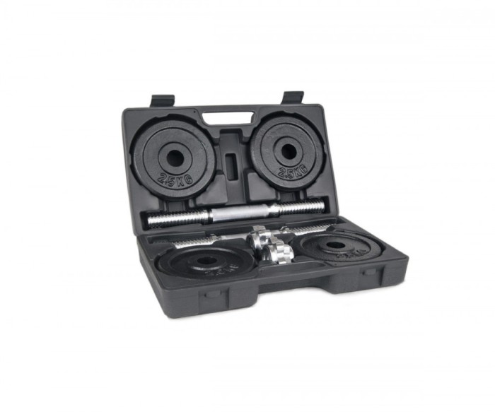 Set gantere reglabile Sportmann diplomat 2x10 kg, negru, resigilat