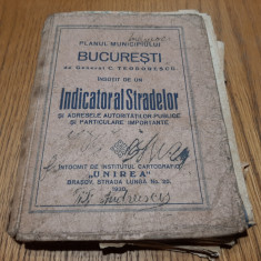 PLANUL MUNICIPIULUI BUCURESTI - General C. Teodorescu - 1930, 86 p.+ harta