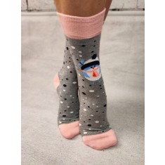 STK462-18 Sosete medii din bumbac ultrasox model pinguin