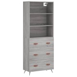 Cumpara ieftin Dulap inalt, gri sonoma, 69,5x34x180 cm, lemn compozit