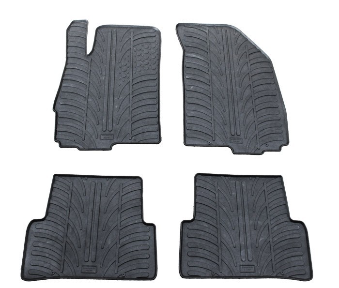 Set covorase auto din cauciuc Chevrolet Aveo T300 2011-2014, 5 usi, Negru, Gledring, 4 buc.