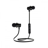 Casti Bluetooth In-Ear Wireless cu magnet, Envisage, difuzoare din titan, microfon si acumulator 5V, incarcare la USB 5V, negru