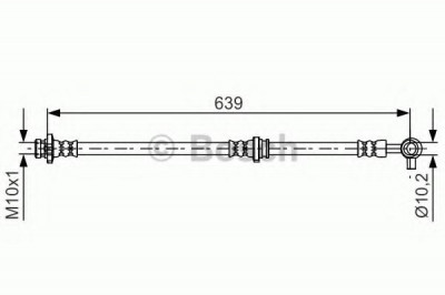 Conducta / cablu frana NISSAN JUKE (F15) (2010 - 2016) BOSCH 1 987 481 696 foto