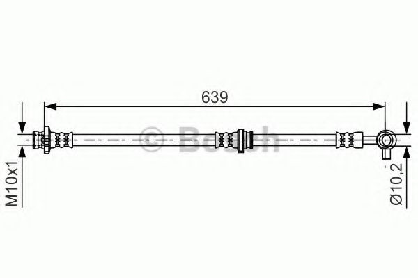 Conducta / cablu frana NISSAN JUKE (F15) (2010 - 2016) BOSCH 1 987 481 696