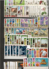 Ajman.Lot peste 210 buc. colite+390 buc.timbre stampilate+BONUS CLASORUL GL.80 foto